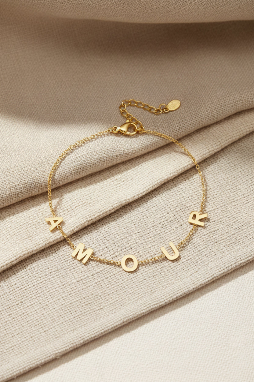 Bracelet amour chunky letters