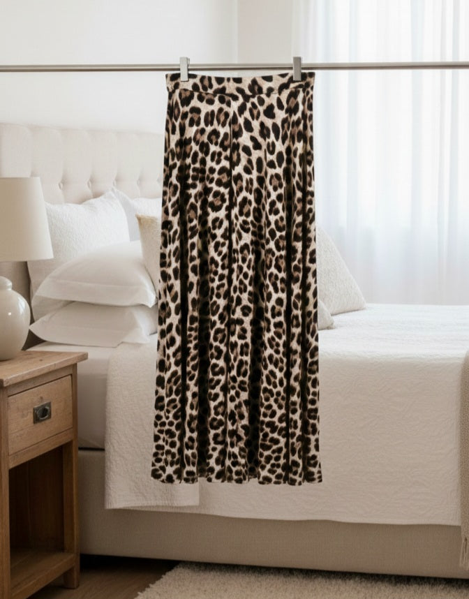 Damen Maxirock Leo – Dehnbar & Bequem für Herbst & Winter