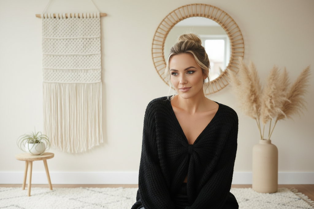 Damen Strickpullover Oversized – Kuscheliger Sweater mit Rundhals