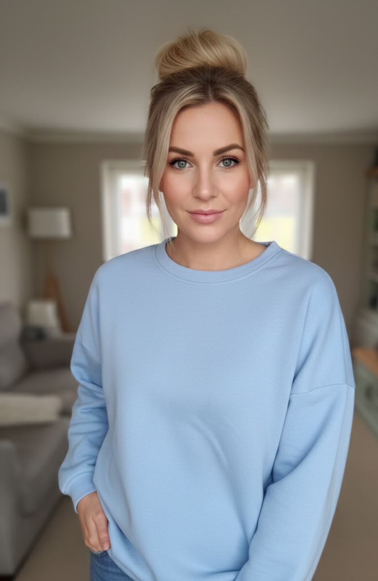 Damen Strickpullover "Mummy" – Oversized Sweater mit Statement