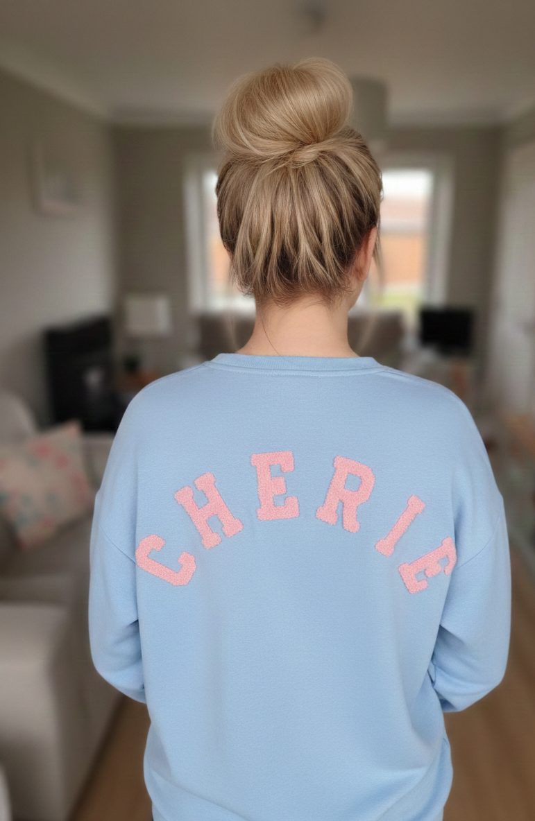 Damen Strickpullover "Cherie"  – Oversized Sweater mit Statement