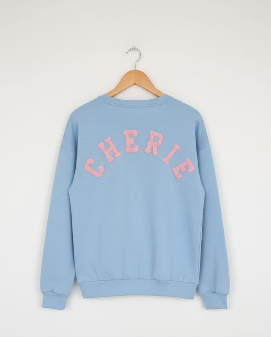 Damen Strickpullover "Cherie"  – Oversized Sweater mit Statement