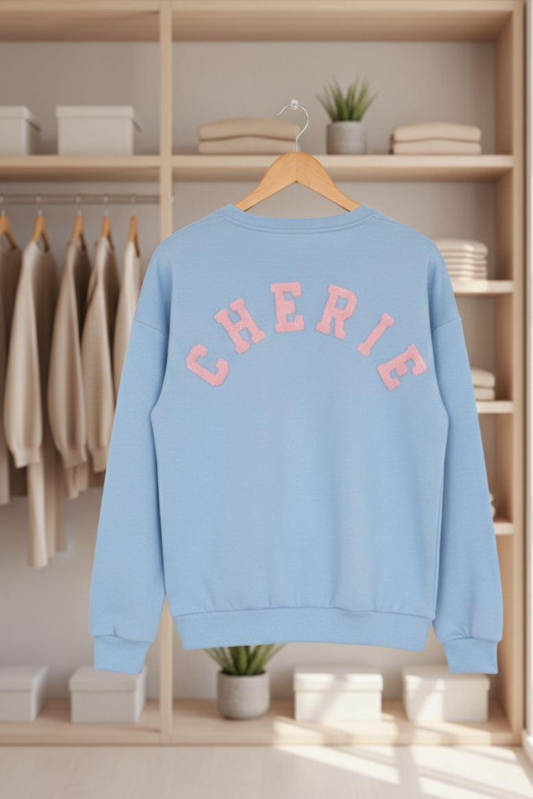 Damen Strickpullover "Cherie"  – Oversized Sweater mit Statement