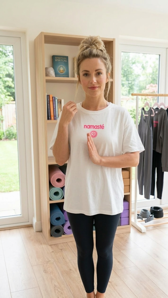 Namasté Definition Shirt ✨ Yoga T-Shirt Damen mit Om Symbol & Spiritueller Botschaft 🧘‍♀️