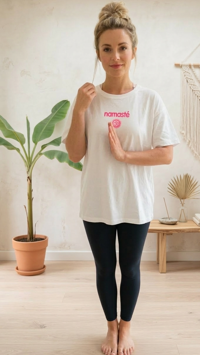 Namasté Definition Shirt ✨ Yoga T-Shirt Damen mit Om Symbol & Spiritueller Botschaft 🧘‍♀️
