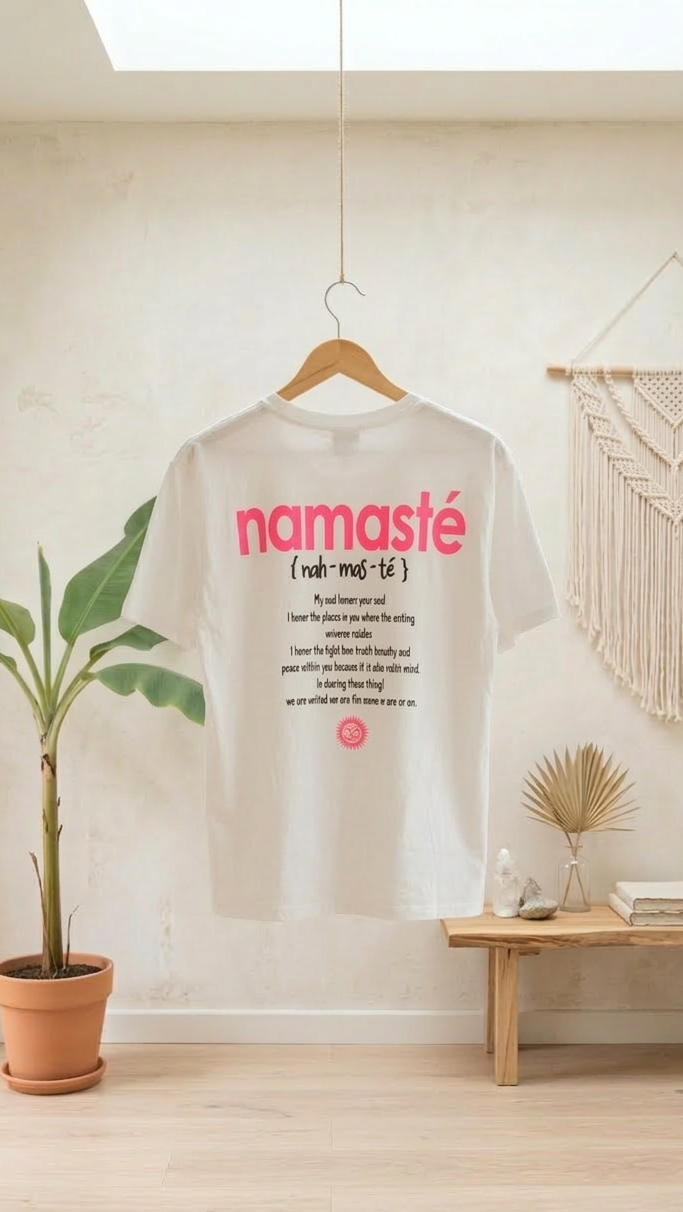 Namasté Definition Shirt ✨ Yoga T-Shirt Damen mit Om Symbol & Spiritueller Botschaft 🧘‍♀️