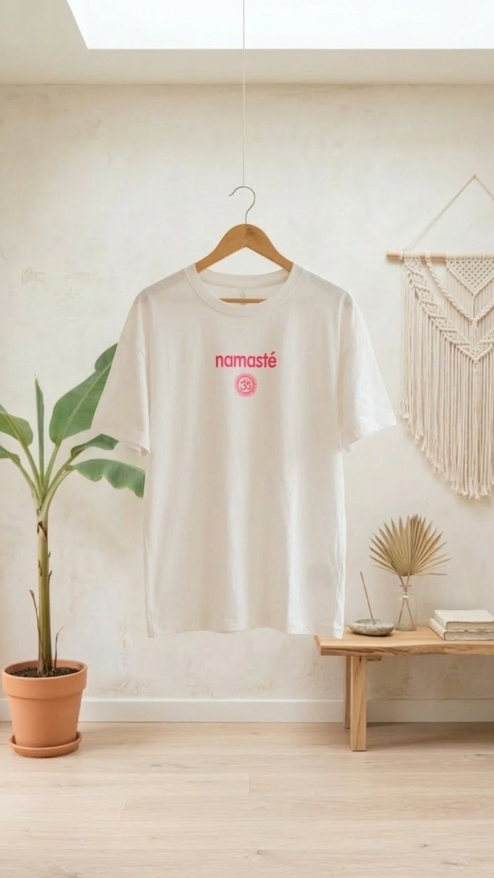 Namasté Definition Shirt ✨ Yoga T-Shirt Damen mit Om Symbol & Spiritueller Botschaft 🧘‍♀️