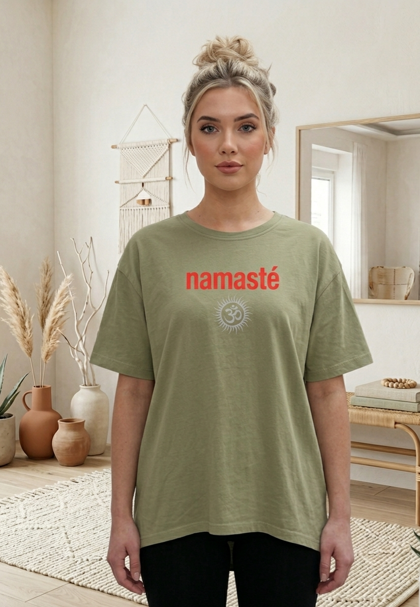Namasté Definition Shirt ✨ Yoga T-Shirt Damen mit Om Symbol & Spiritueller Botschaft 🧘‍♀️