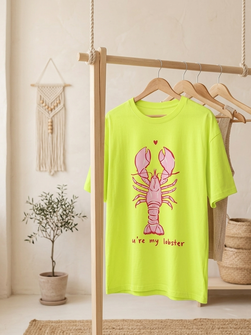 u're my lobster | Oversized T-Shirt | Neon Lime