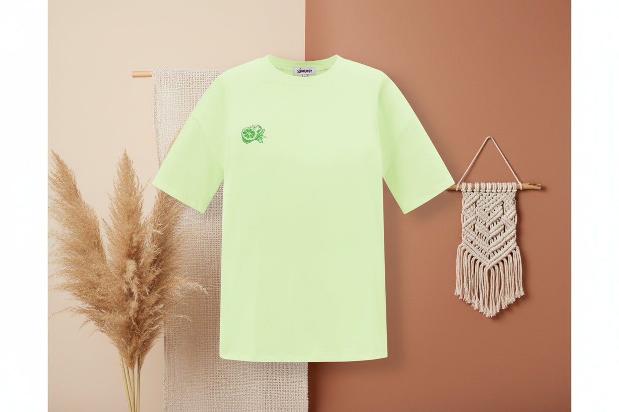 Knitted Women's T-shirt Casual Botanical