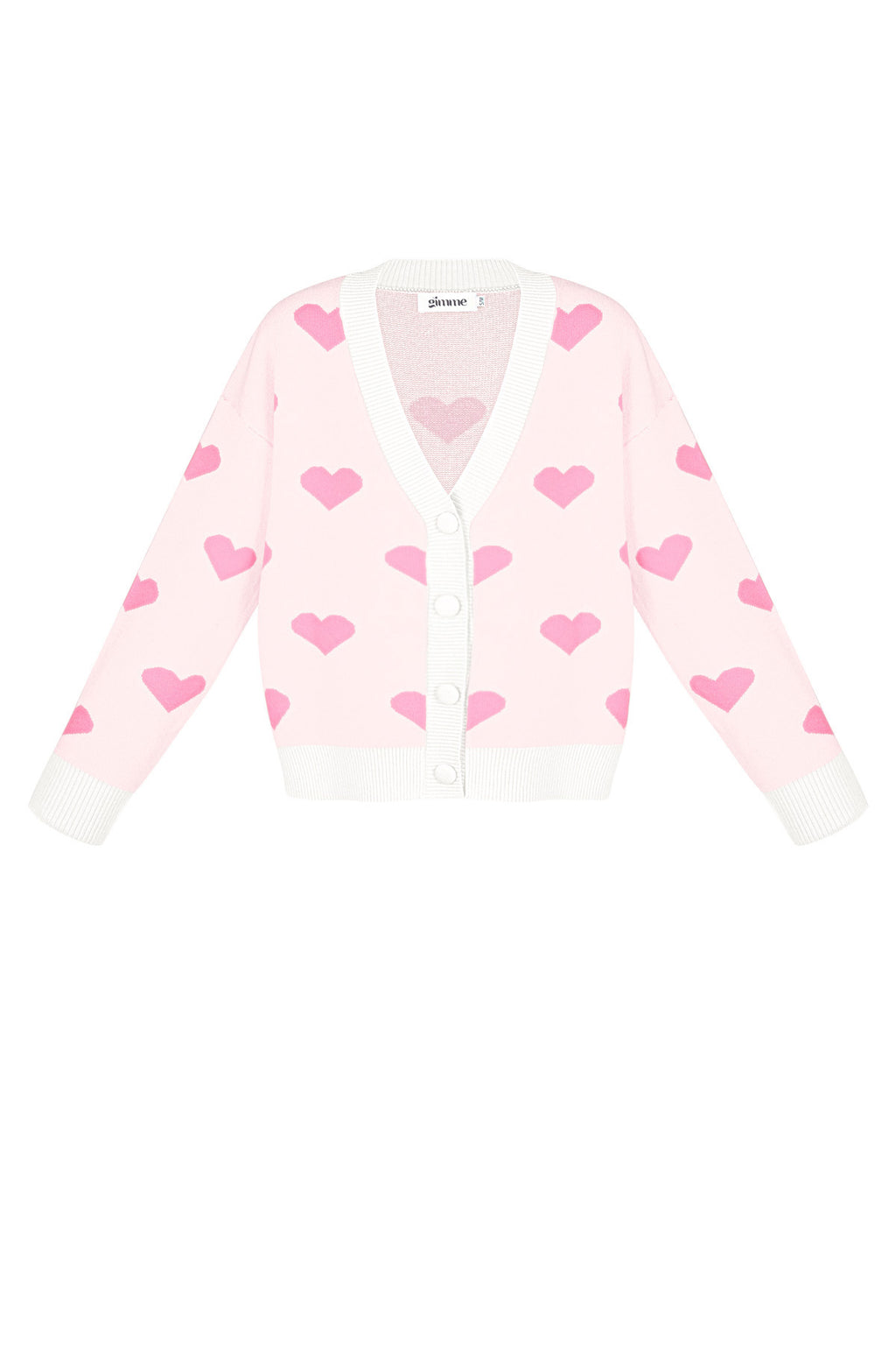 Viscose Knitted Women's Cardigan Cute Heart Pattern Fall/Winter