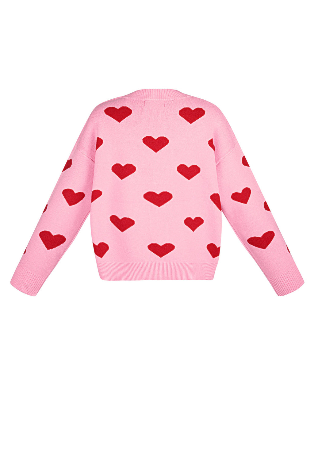 Viscose Knitted Women's Cardigan Cute Heart Pattern Fall/Winter
