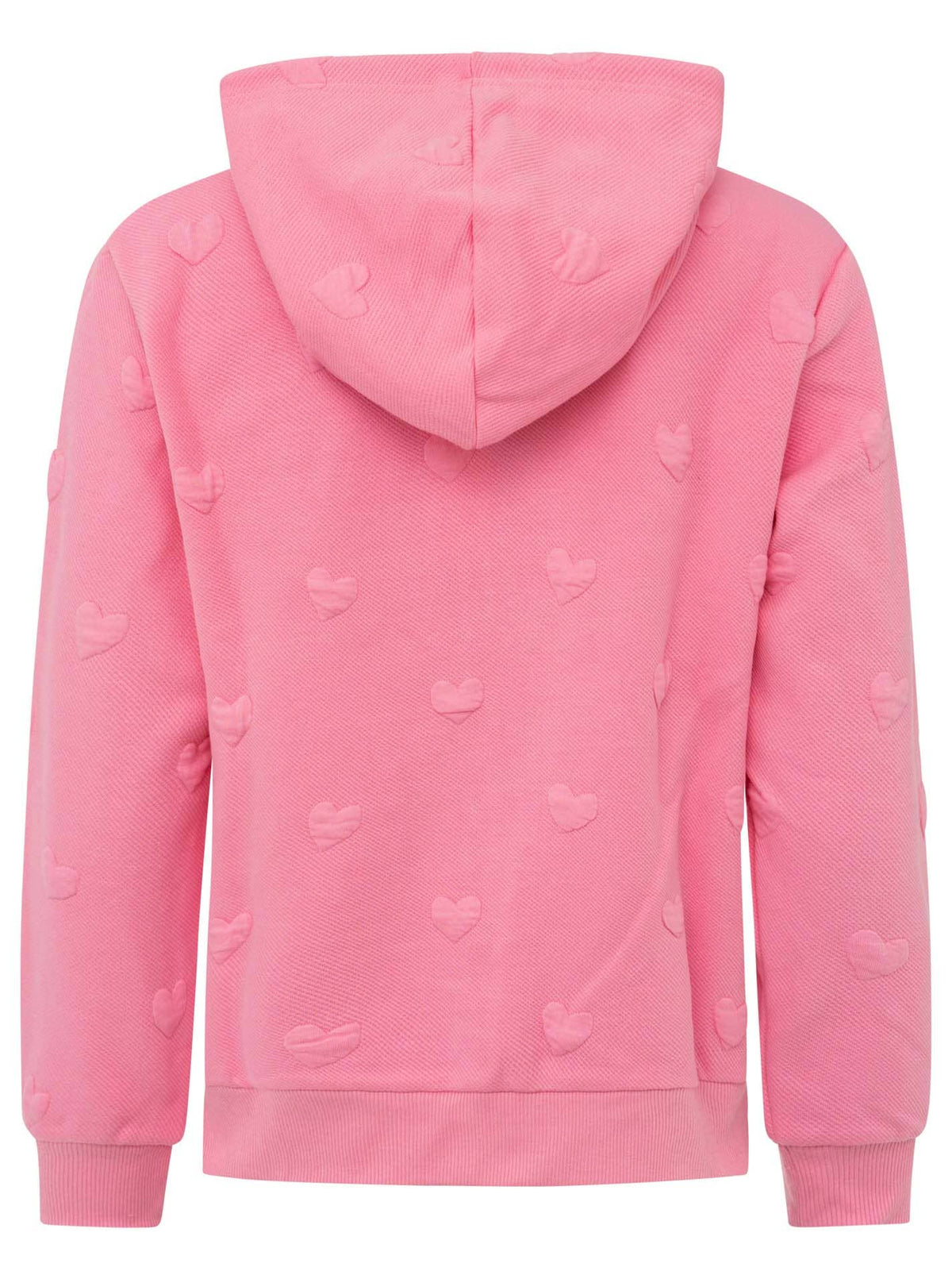 Hoodiejacke Zwillingsherz Love, rosa Damen-Hoodiejacke, Produktfreisteller Rückansicht