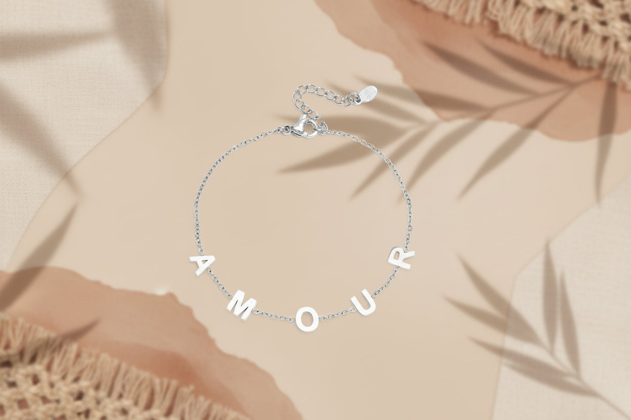 Bracelet amour chunky letters