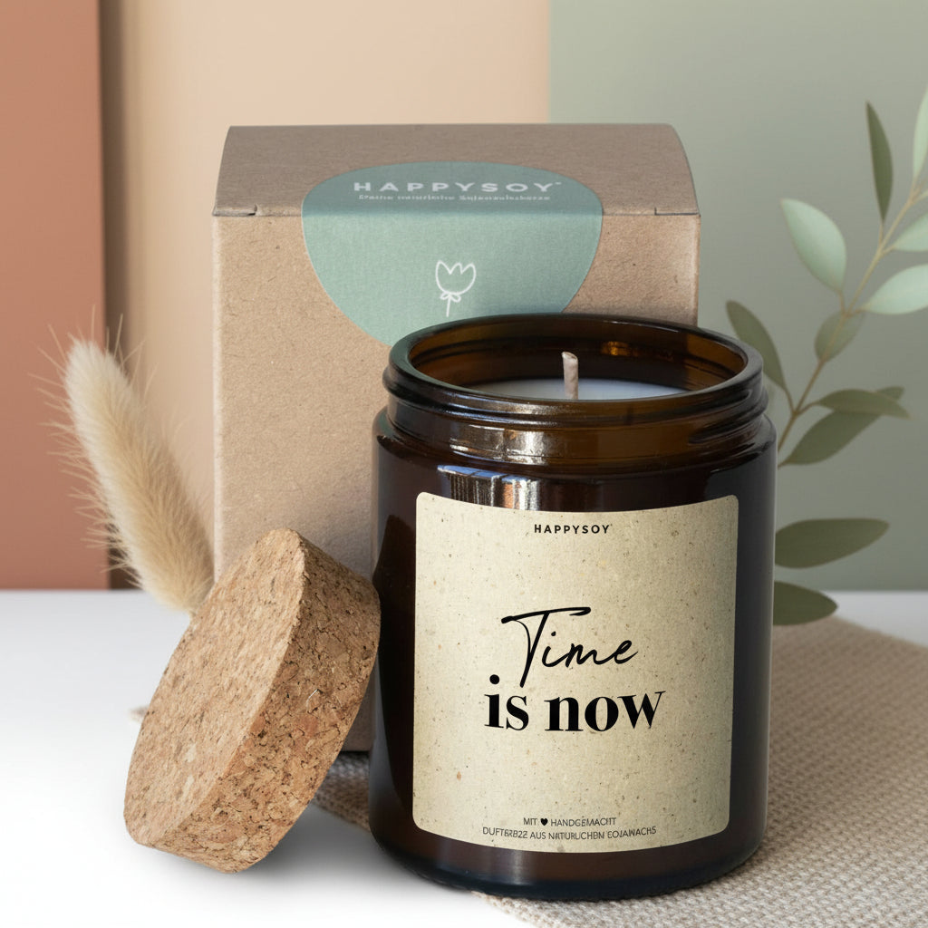Duftkerze Time is Now – Yoga & Meditation Kerze | Soja Duftkerze Achtsamkeit