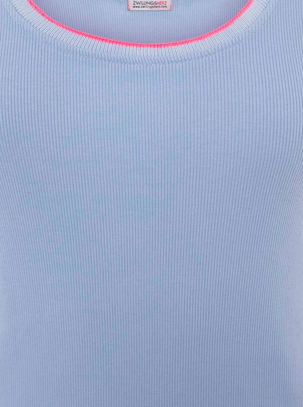 Tanktop Neon Blau – Gesamtansicht, leichtes Sommer-Basic für Damen