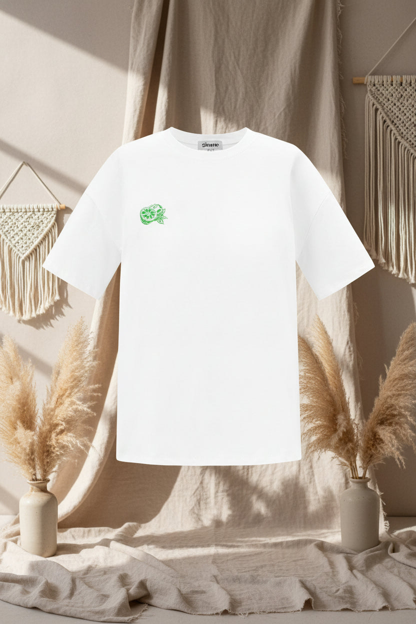 Knitted Women's T-shirt Casual Botanical
