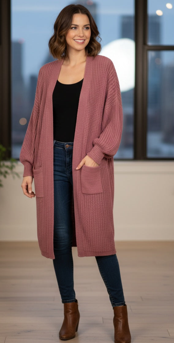Damen,Cardigan,Herbst,Winter,elegant,zeitlos,mauve,gemütlich,schön,übergang,modern,stilvoll