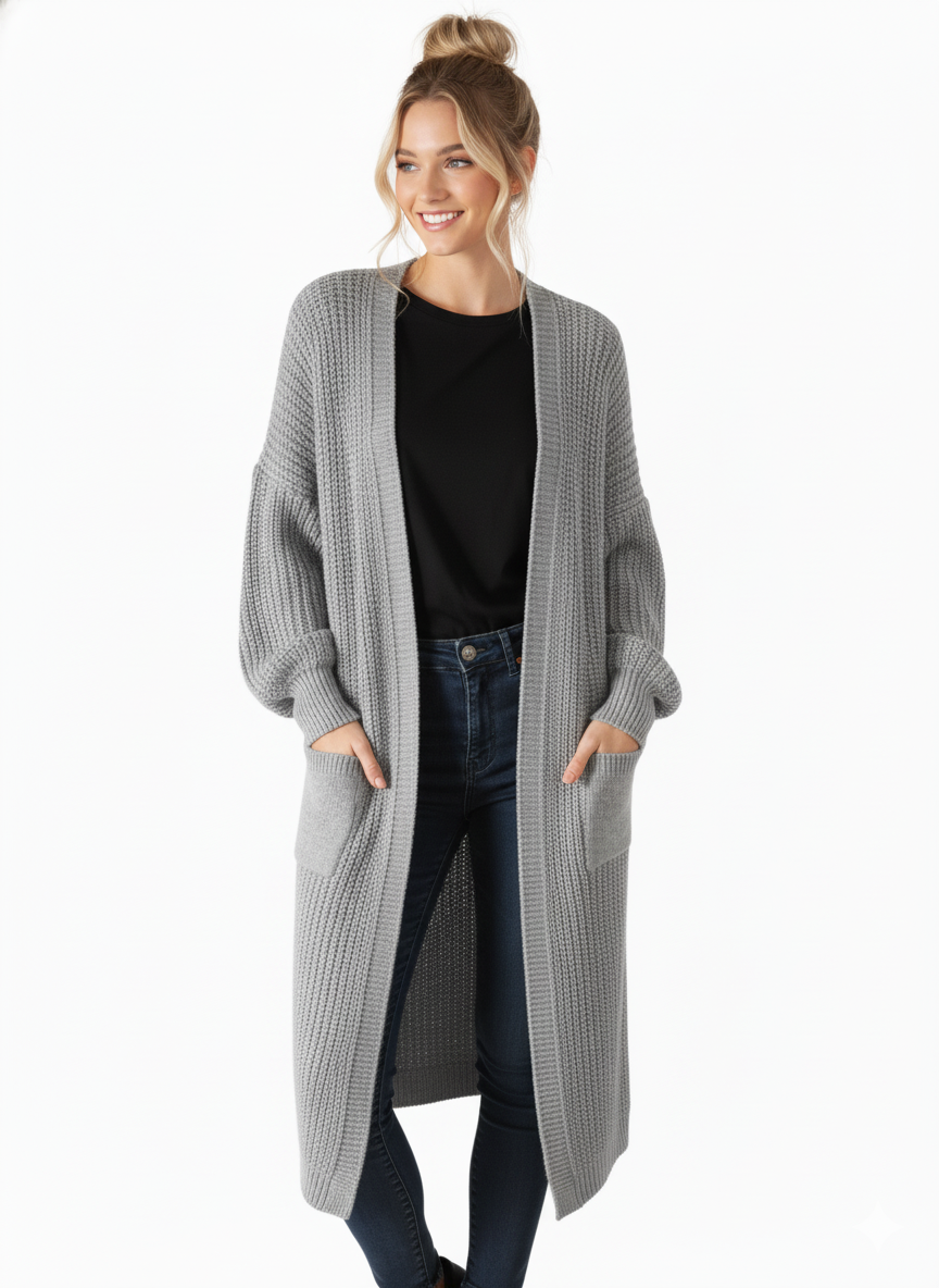 Damen Cardigan Lang – Modern & Zeitlos für Herbst & Winter