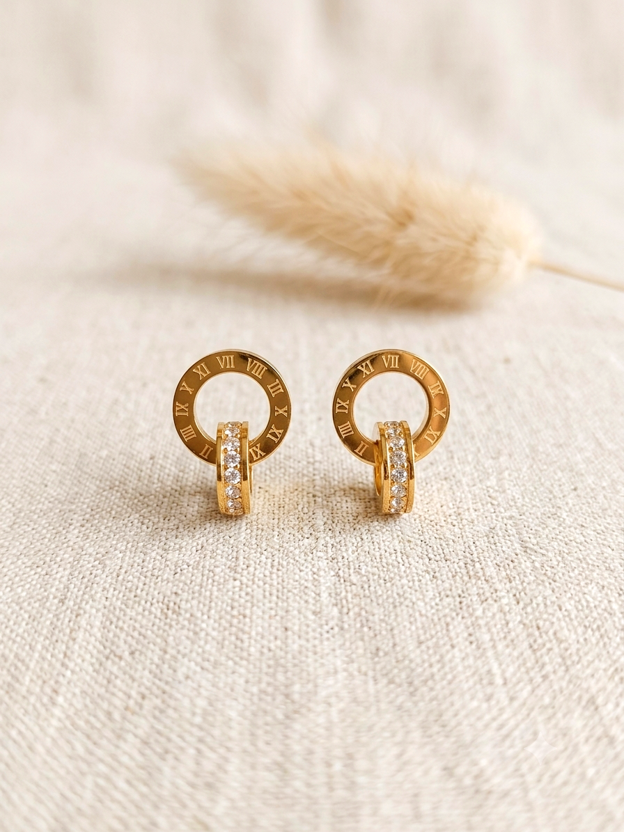 Modeschmuck Ohrstecker Gold – Zeitloses Design mit funkelnden Steinen ✨💛