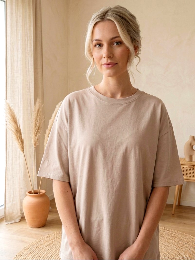 "Self Love" Oversized T-Shirt – Beige | Onesize S–L