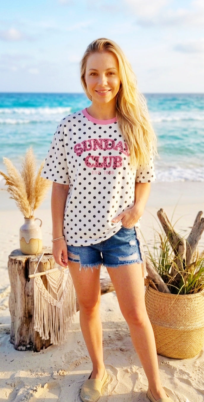 "Sunday Club" Oversize-Shirt – Polka-Dot & Leo-Print | Onesize S–L