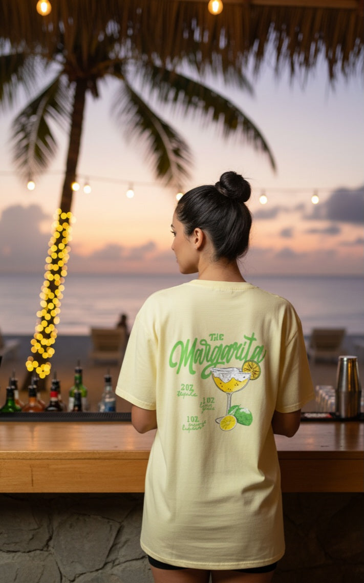 Damen Margarita T-Shirt – Lässig & Cool in Gelb & Grün für Sommer