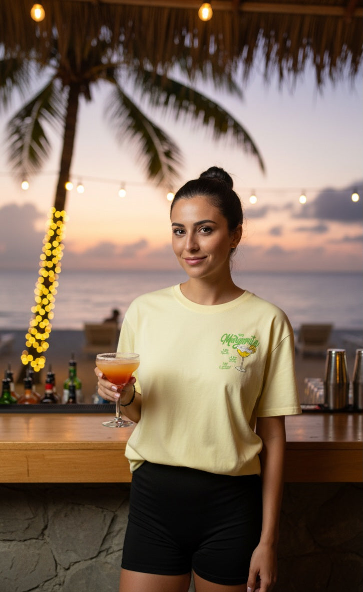 Damen Margarita T-Shirt – Lässig & Cool in Gelb & Grün für Sommer