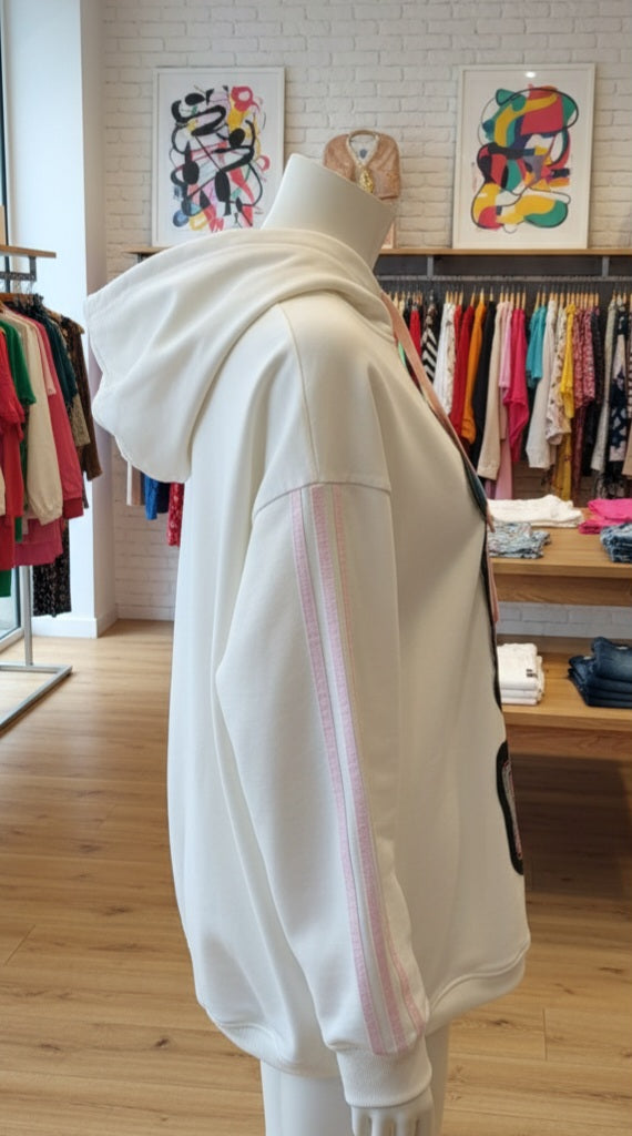 Damen Statement Hoodie mit Glitzer – Comic-Style für Herbst & Winter