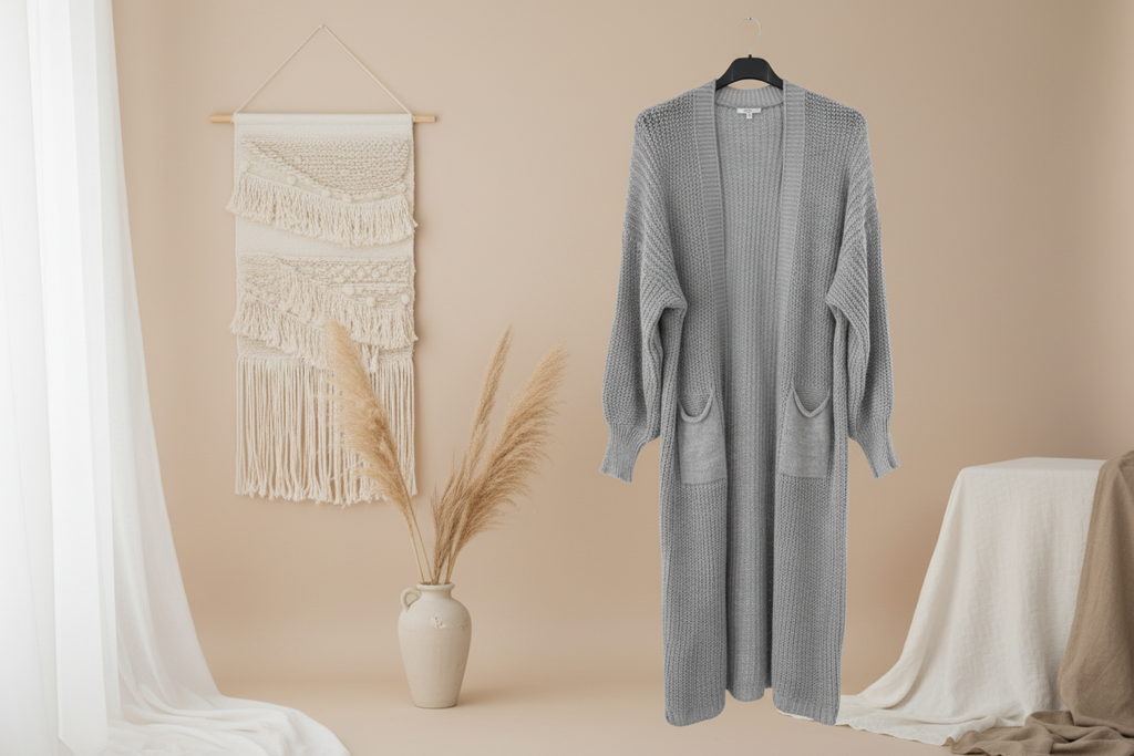 Damen Cardigan Lang – Modern & Zeitlos für Herbst & Winter