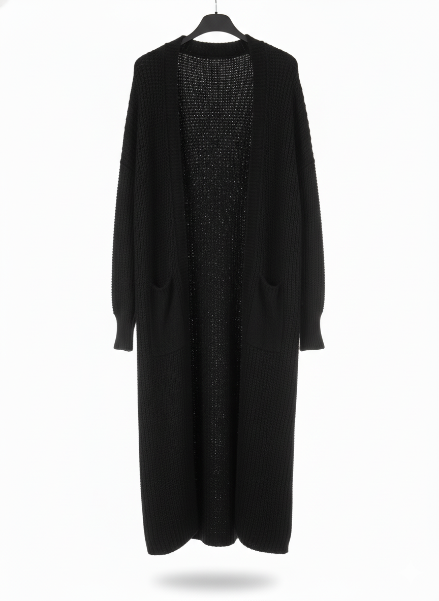 Damen Strick-Cardigan Schwarz – Elegant & Zeitlos für Herbst & Winter