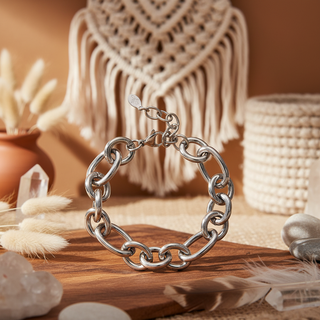 Edelstahl Kettenarmband Boho Lifestyle 2