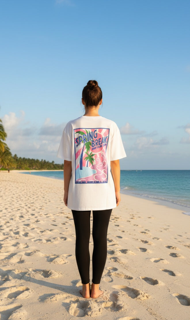 Damen T-Shirt Oversize – Baumwolle mit Motiv für Sommer & Frühling