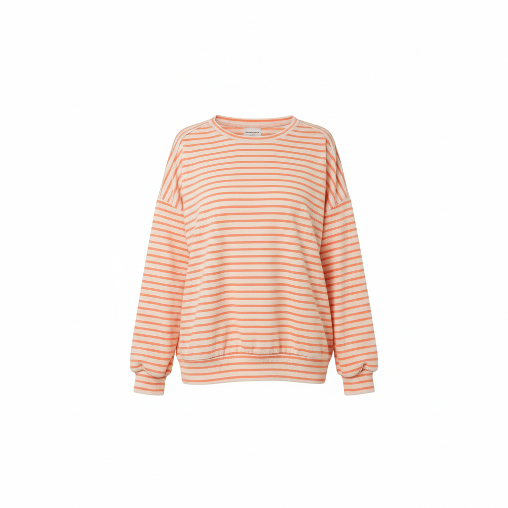 GMC-Freisteller Damen Streifen Sweatshirt Peach