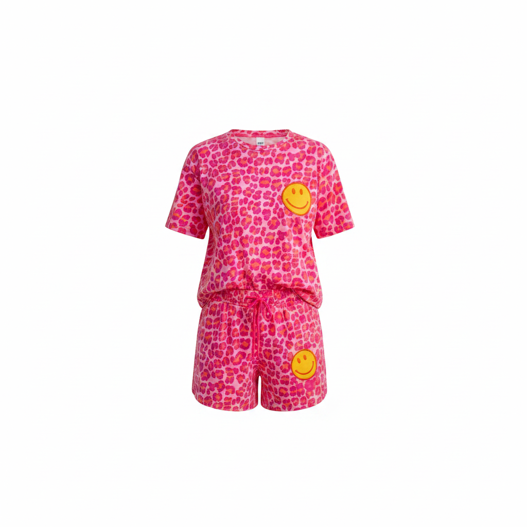 GMC-Freisteller Pink Leo Smiley Zweiteiler