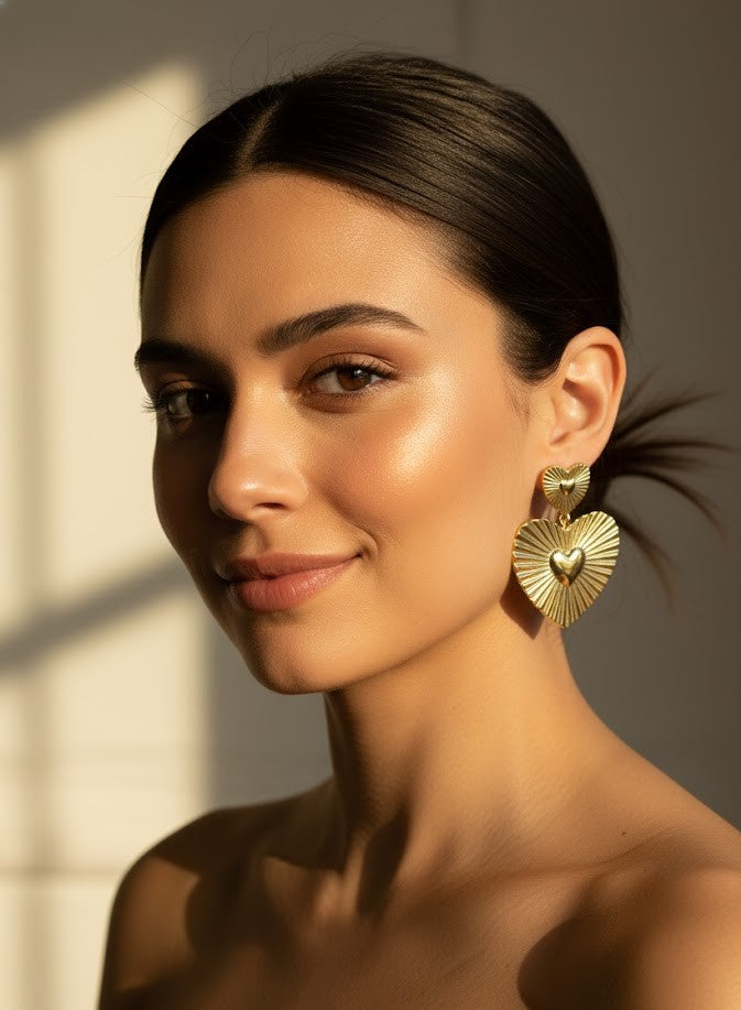 Damen,Ohrringe,Herzen,modern,schick,Blickfang,Edelstahl