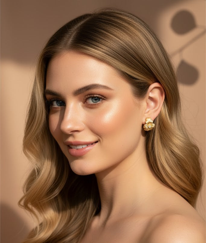 Damen Creolen Edelstahl – Blüten-Design Elegant & Zeitlos