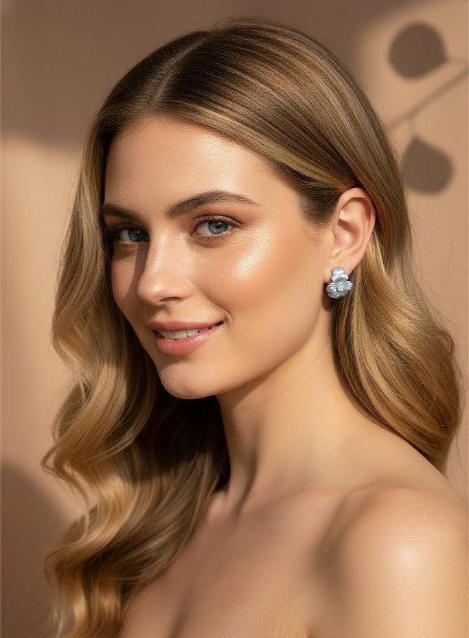 Damen Creolen Edelstahl – Blüten-Design Elegant & Zeitlos