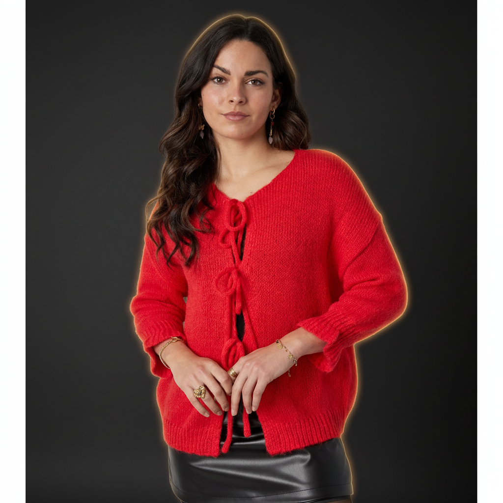 Damen Nylon Top Oversized Lace-Up Design - Dark Luxe Style