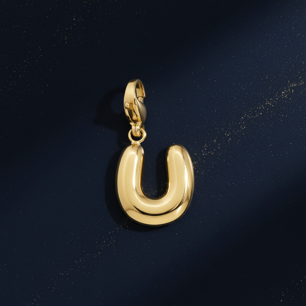 Buchstaben Anhänger Gold Premium Hintergrund