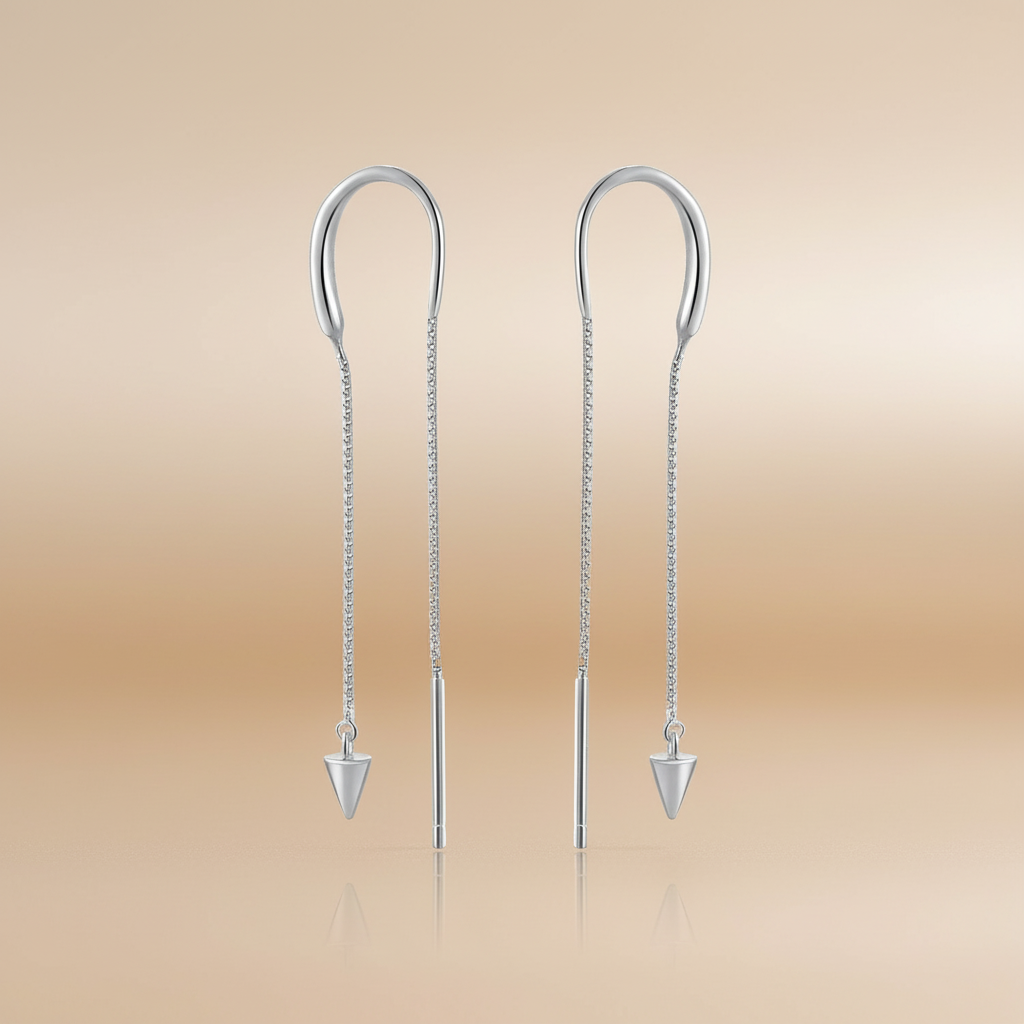 Sterling Silber Durchzieher Seitenansicht