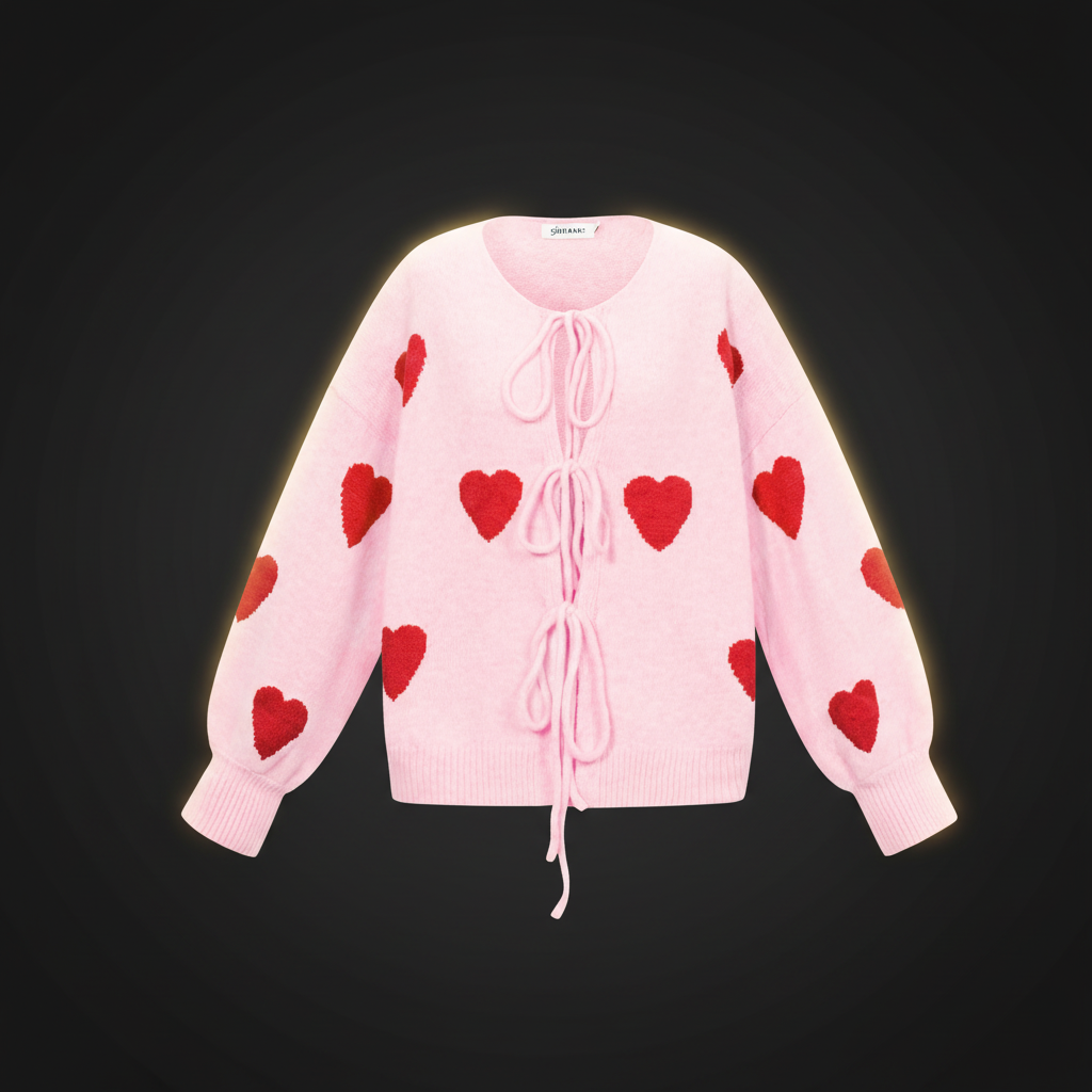 LOVE ME Cardigan Pink - Premium Dark Luxe