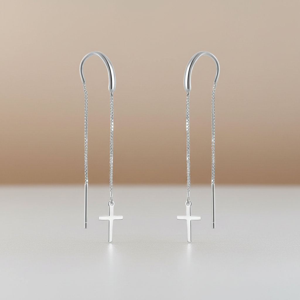 Lange Ketten Ohrringe Detail