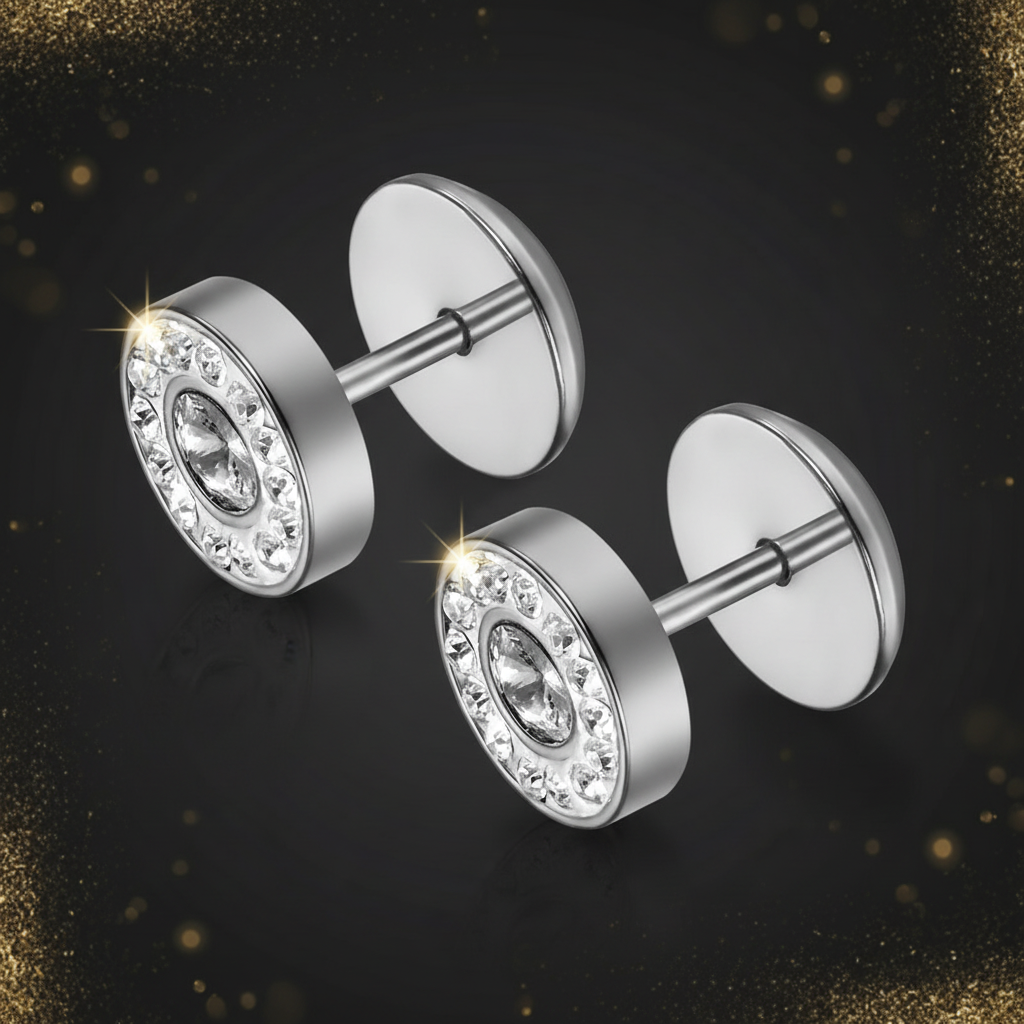 BONISKISS Edelstahl Ohrstecker Premium Dark-Luxe