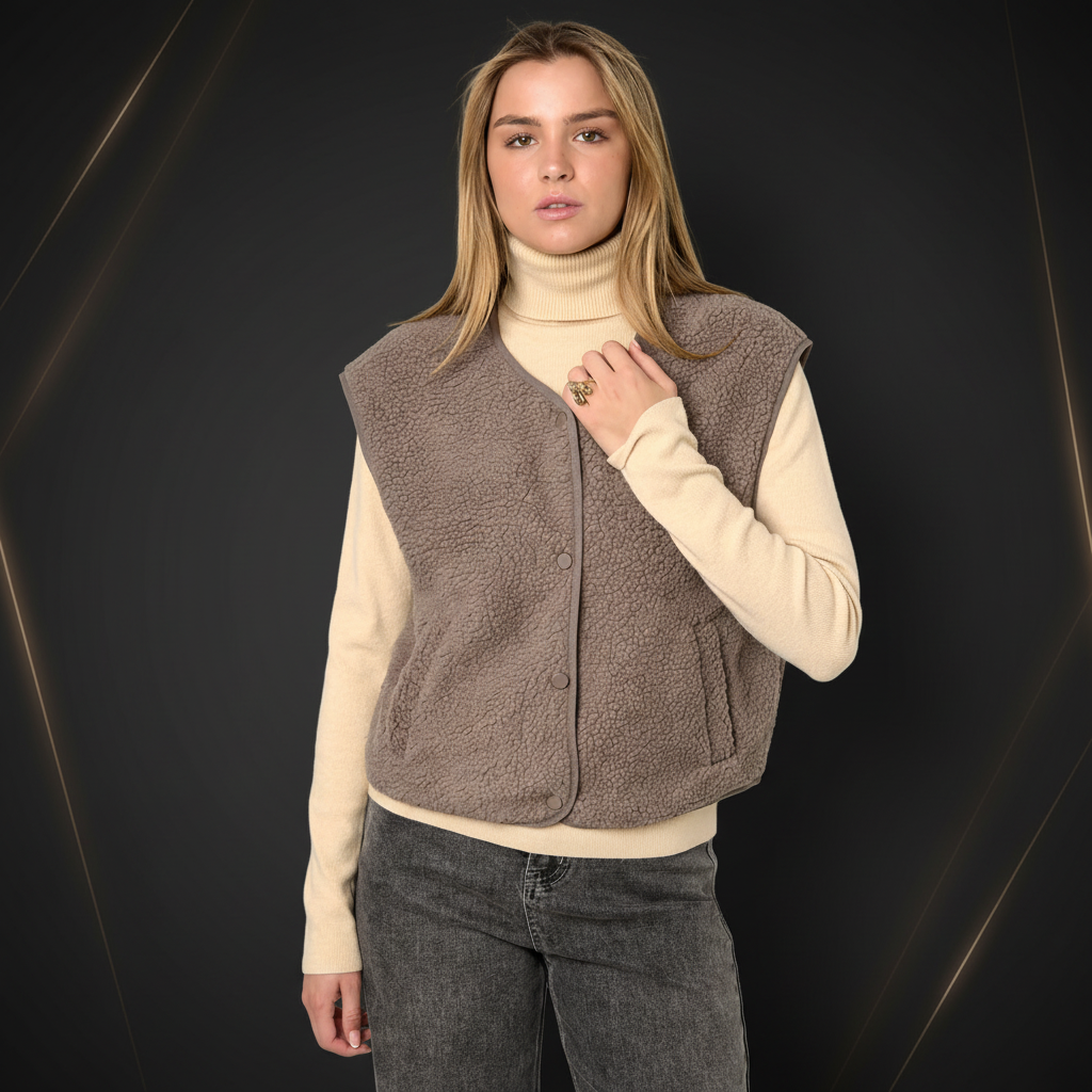 Damen Weste Polyester Casual Solid Color - Dark Luxe Style