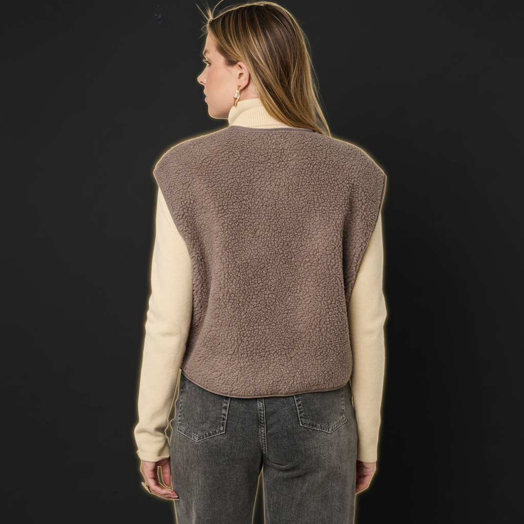 Damen Weste Polyester Casual Solid Color - Dark Luxe Style