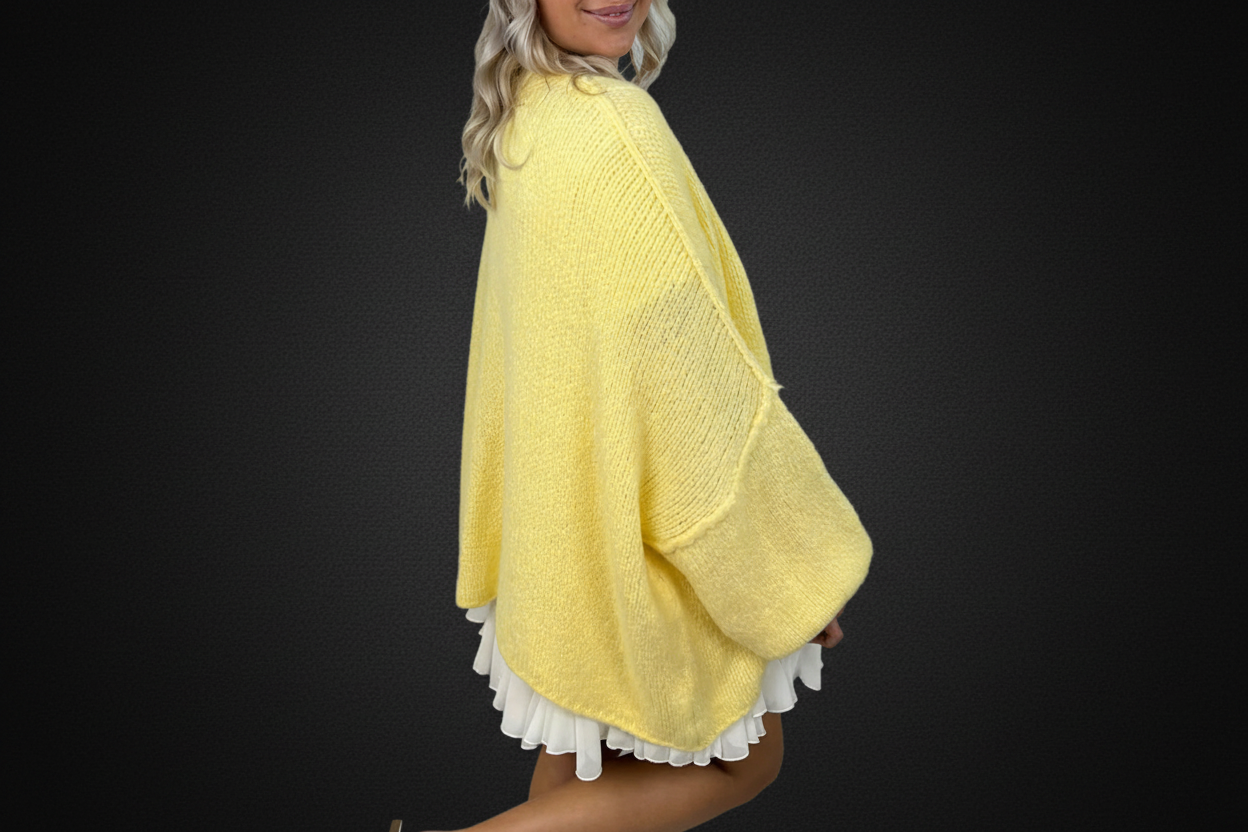 Damen Strickcardigan Stehkragen Dark-Luxe