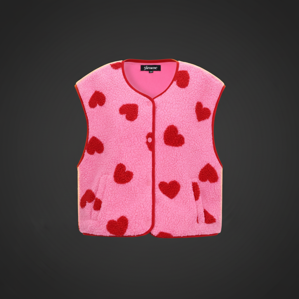 The Lover Gilet Herzmuster - Dark Luxe Style