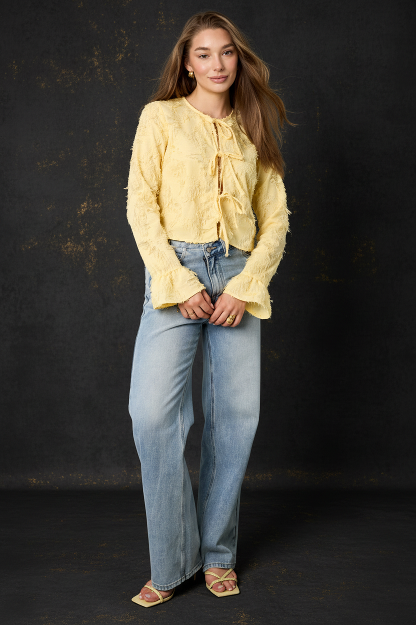 Strukturiertes Top Pink Detail