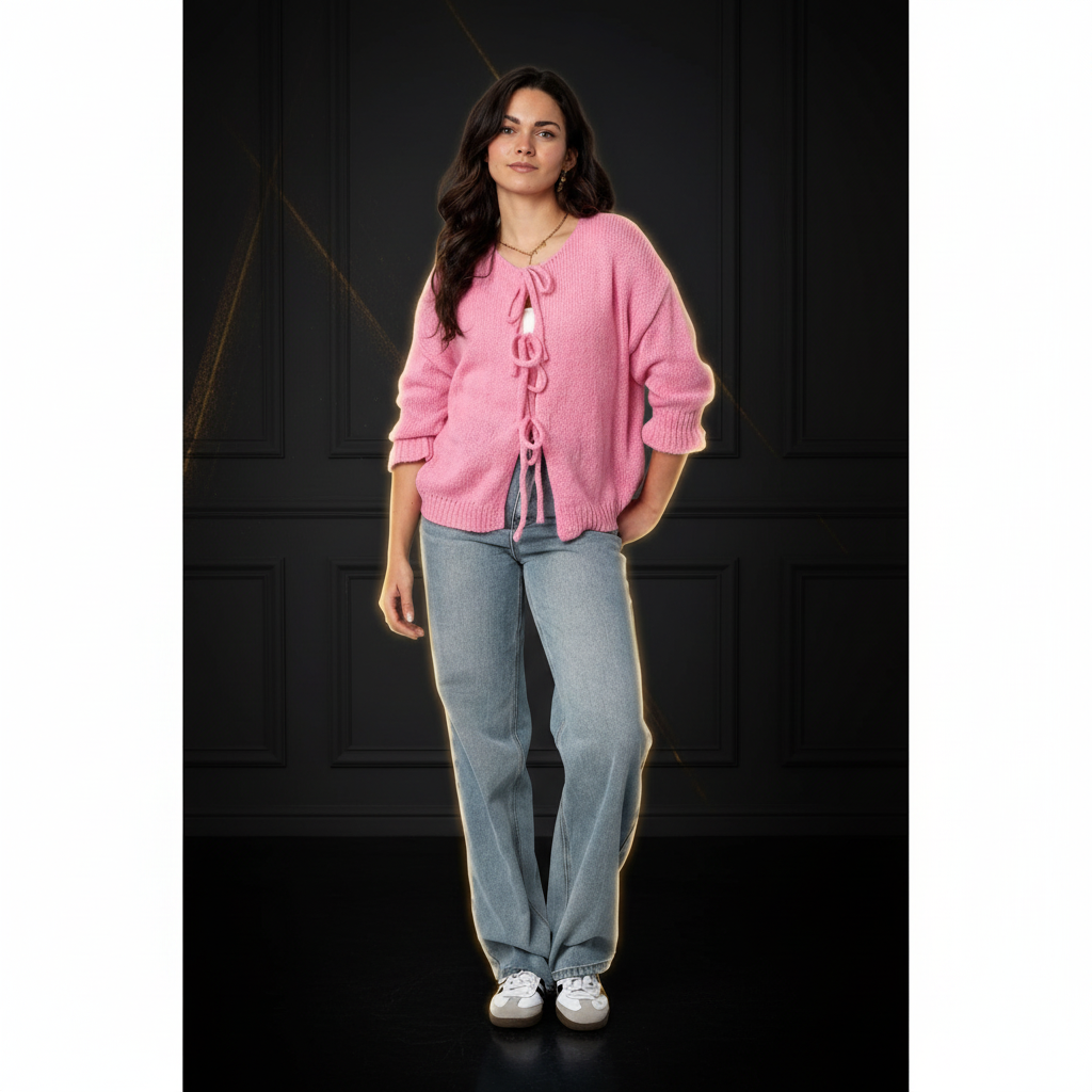 Damen Nylon Top Oversized Lace-Up Design - Dark Luxe Style